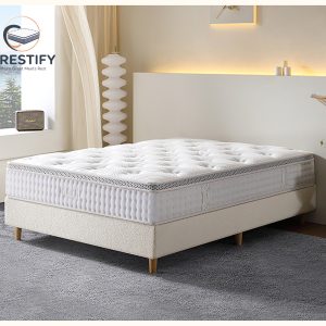 GRESTIFY Hybrid Mattress with Natural Latex, Quiet Pocket Springs & Breathable Knitted Fabric